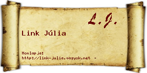 Link Júlia névjegykártya